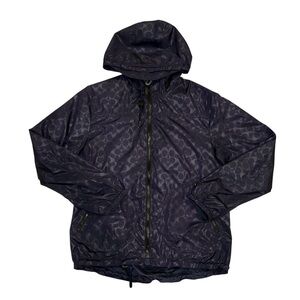 Coach Navy Reversible Nylon Trainer Windbreaker Jacket Size Large NWOT